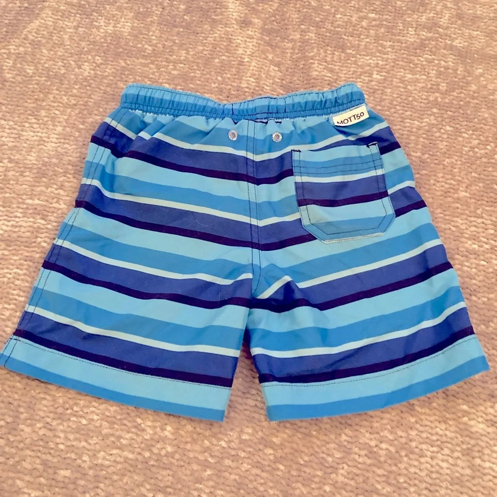 Mott50‎ Blue Striped Swim Trunks Boys Size 4/5